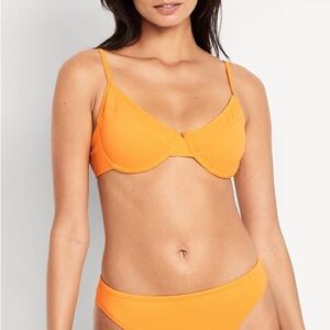 Old Navy Orange Underwire Bra and Bikini Bottom